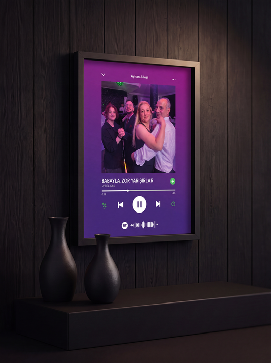 Spotify Temalı Kişiye Özel Tasarım Tablo